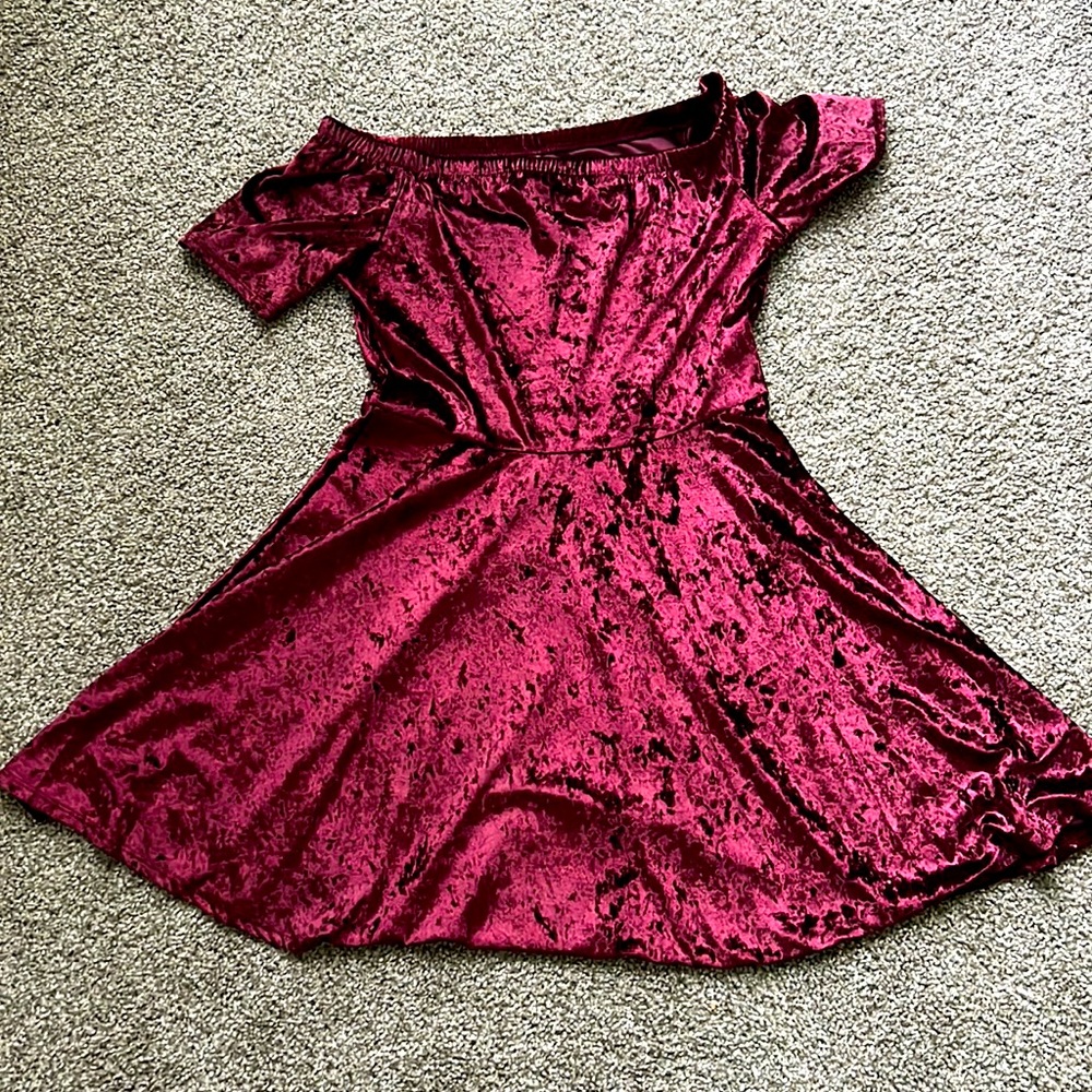 Xhilaration off-shoulder velvet dress
